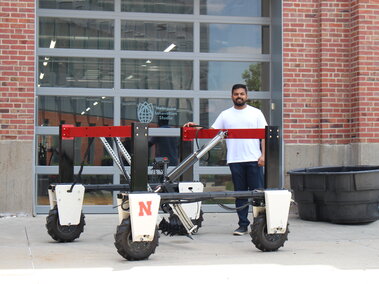 Amlan Balabantary presents his See-N-Till field prototype
